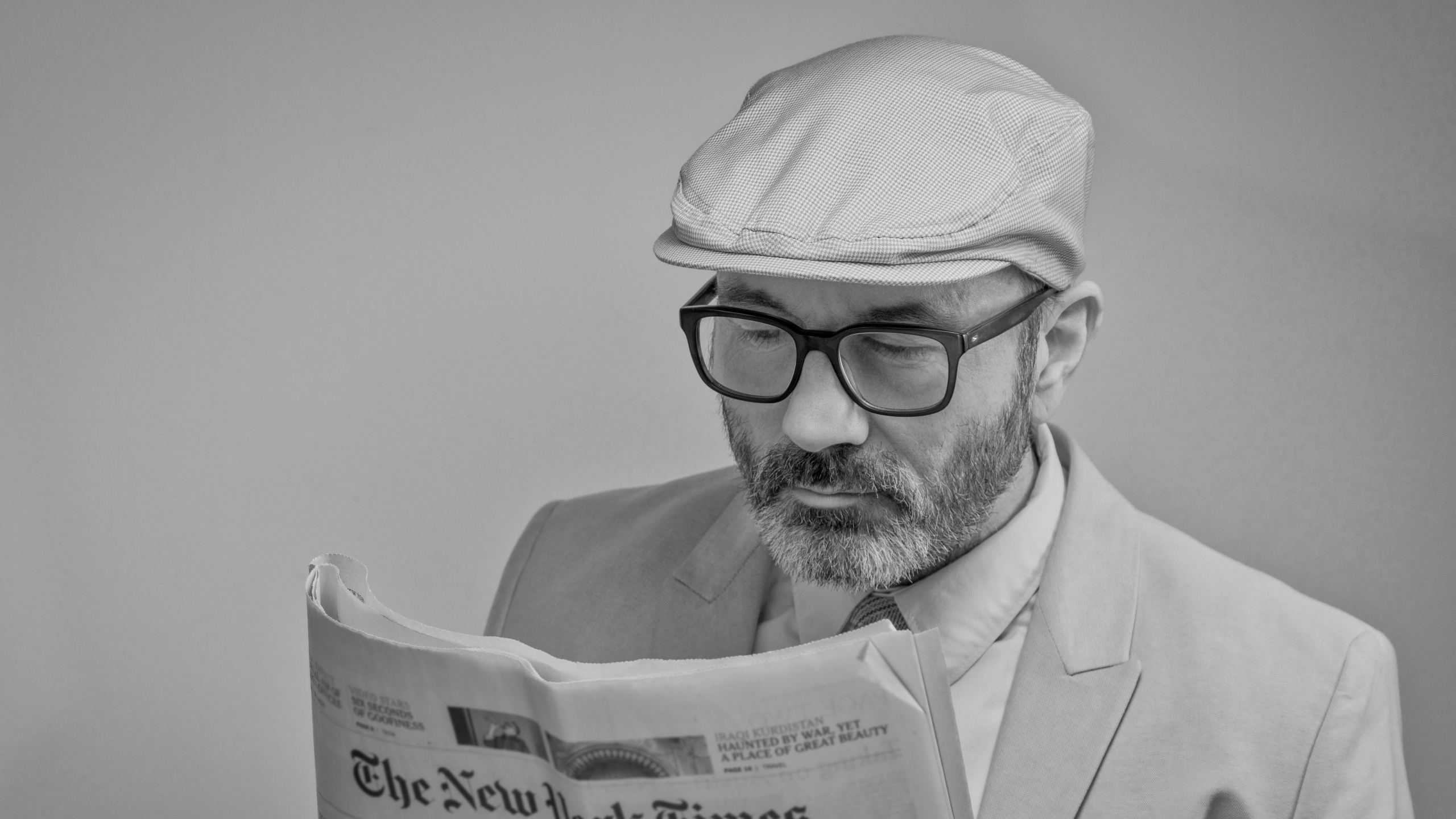Man reading NYT